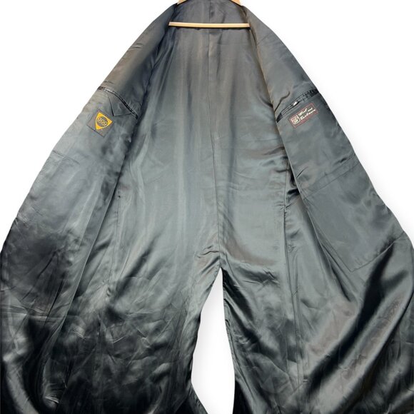 VTG GGG Clothes Wool Cashmere Mens Single Breasted Coat 44R Gray Lined Classic - Picture 4 of 16